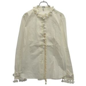 LOEWE Tassel Fringe Band Collar-shirt S2199082gh White 42